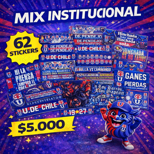 Mix Stickers Institucionales 62 unidades.